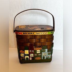 Vintage 1960/70s Signed Caro-Nan Europe Basket Weave Purse